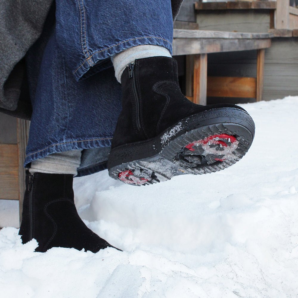 Minfot Dubbskor Idre Mocka Ull Svart