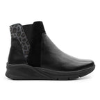 Minfot Zon Chelsea Boots med zip Stretch Läder Svart Leopard