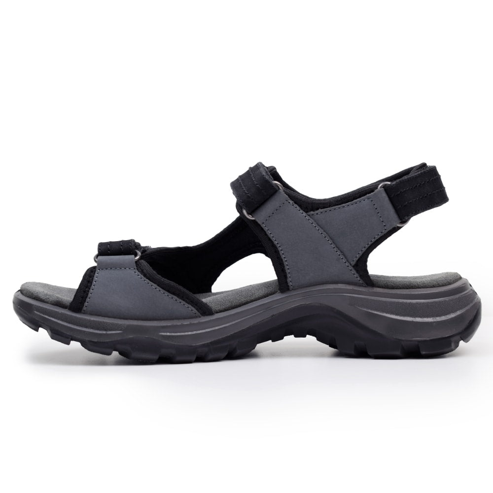 Minfot Sandaler Sandhamn Dam Nubuck Black Grey