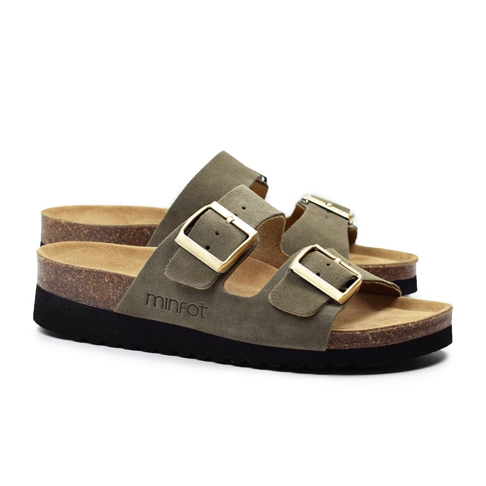 Produktbild 7 - Minfot Sandaler Mjuk Bio Moa Mocka Olivgrön