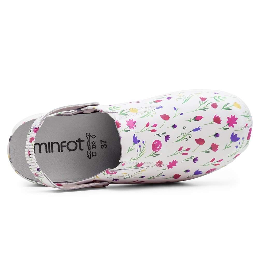 Minfot Arbetsskor Mjuk Toffel Blommig