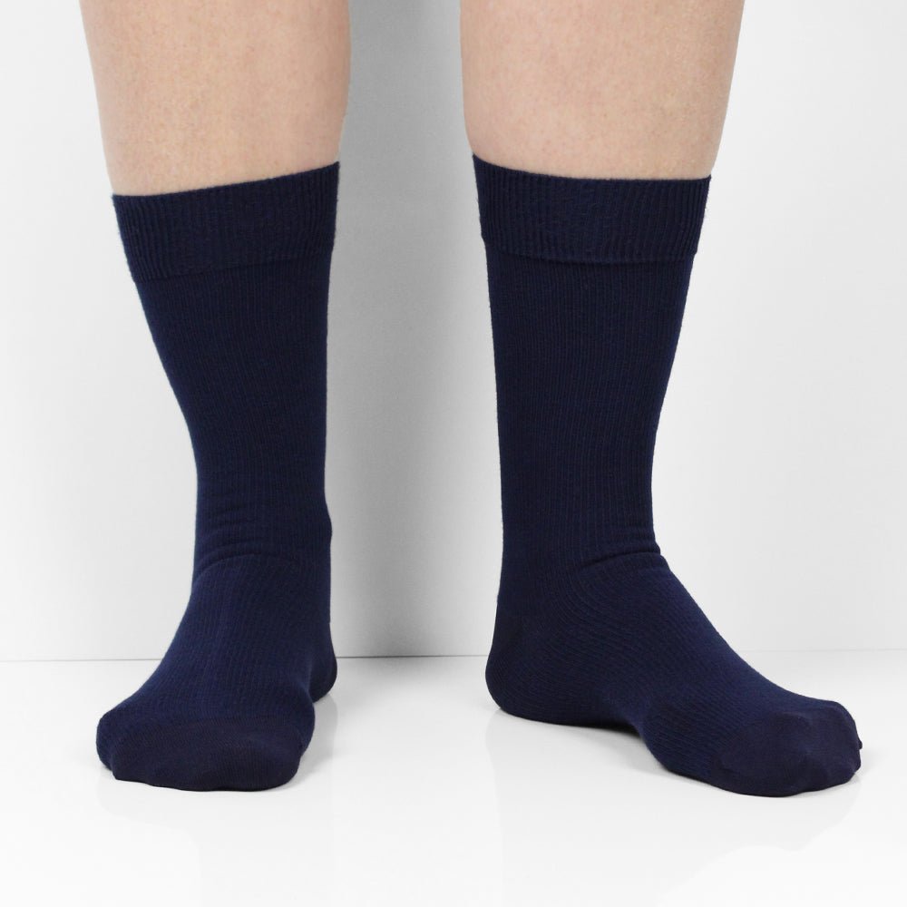 Produktbild 9 - ankel-hoga-stodstrumpor-bambuviskos-komfort-navy