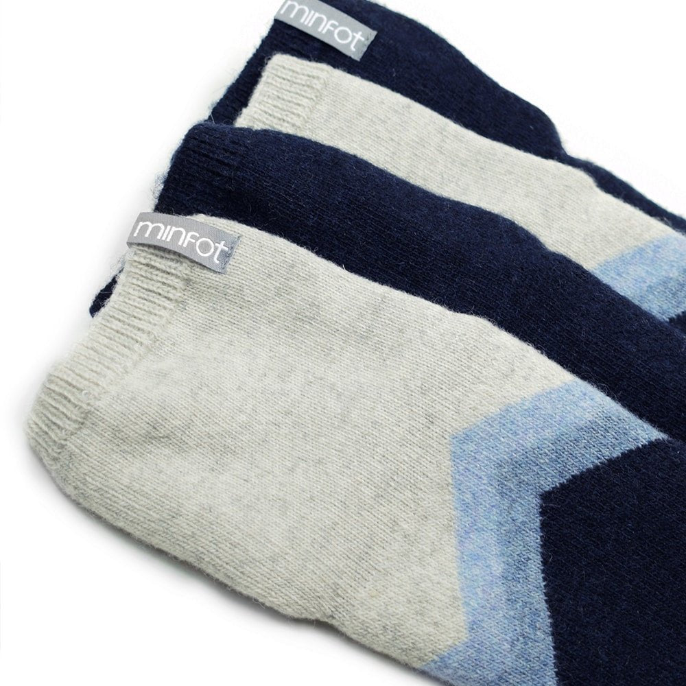 Minfot Antihalkstrumpor Ull Cosy Iris 2-pack