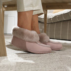 Minfot Fårskinnstofflor Hemse med sula Rose