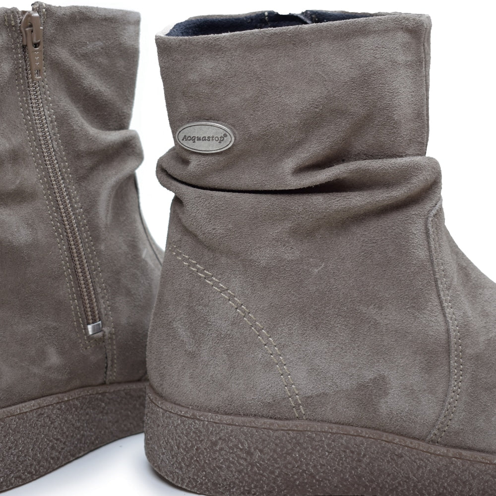 Minfot Marina Boots med Dragkedja Aquastop-TEX Taupe