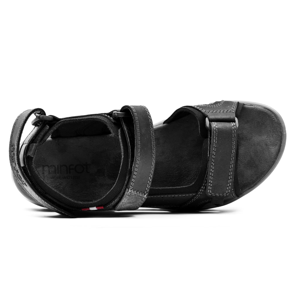 Minfot Sandaler Burensvik Herr Nubuck Svart