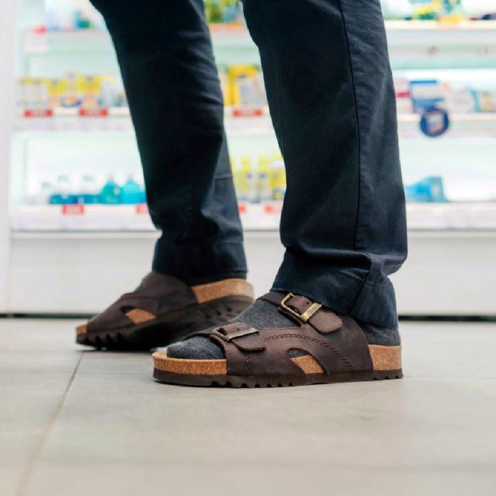 Scholl Sandaler Moldava Bioprint AD Herr Mörkbrun