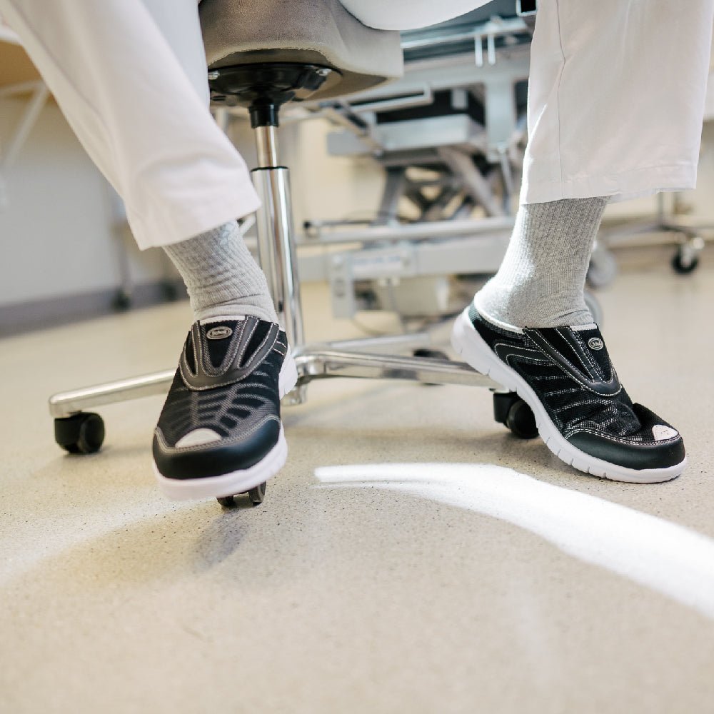 Scholl Jump Next Toffel Unisex Black Grey