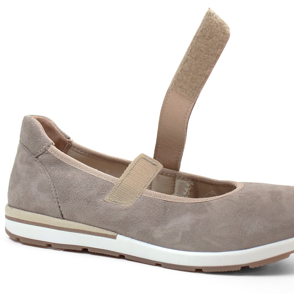 Produktbild 9 - Minfot Ballerinaskor med rem Joyce Stretch Nubuck Stone