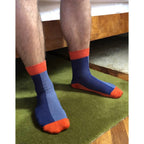 SupCare Ankelstödstrumpor Bambu Blue Orange 1-pack
