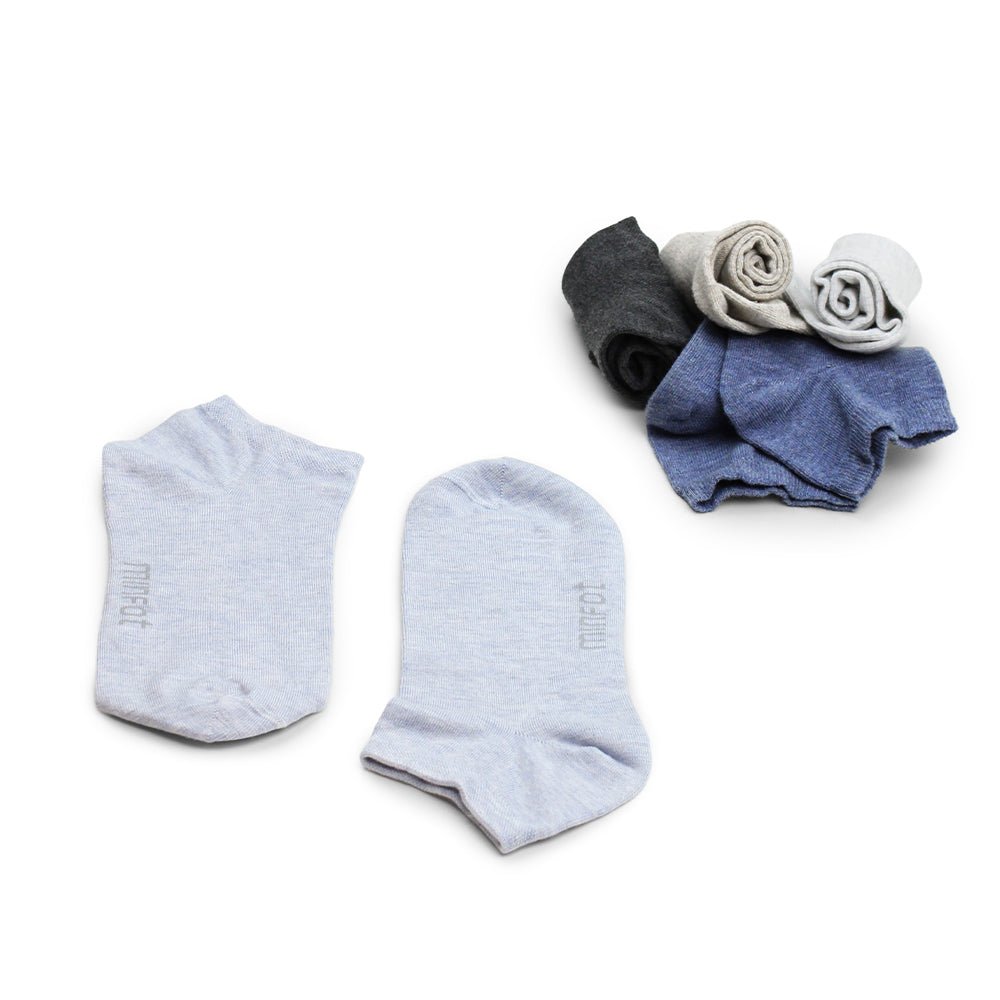 Produktbild 8 - bambustrumpor-sneaker-sensitive-foljsam-resar-melange-5-pack