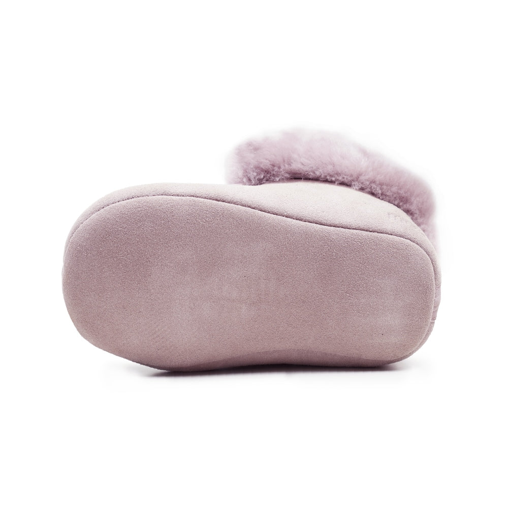 Minfot Fårskinnstofflor Barn Hven Rosa