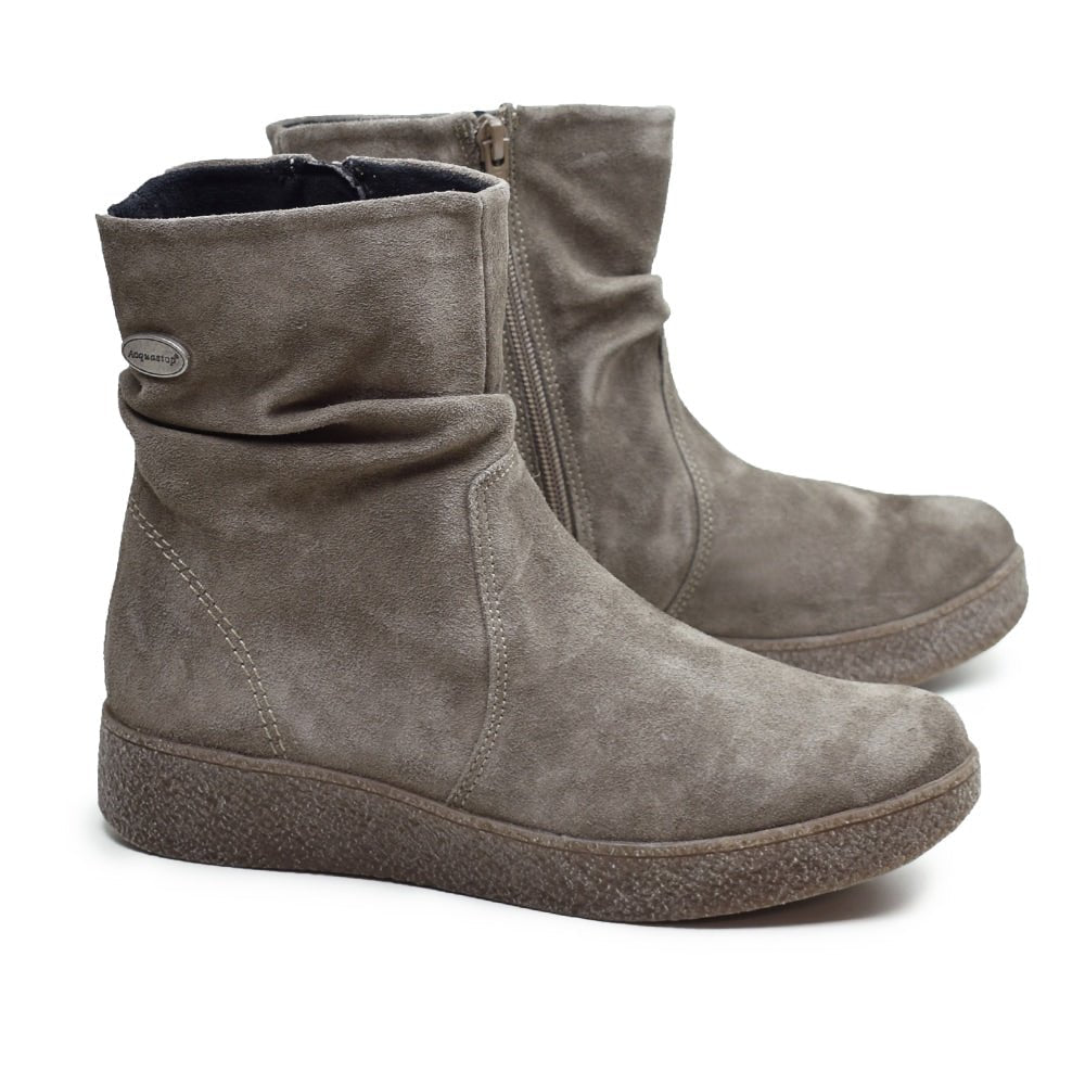 Minfot Marina Boots med Dragkedja Aquastop-TEX Taupe