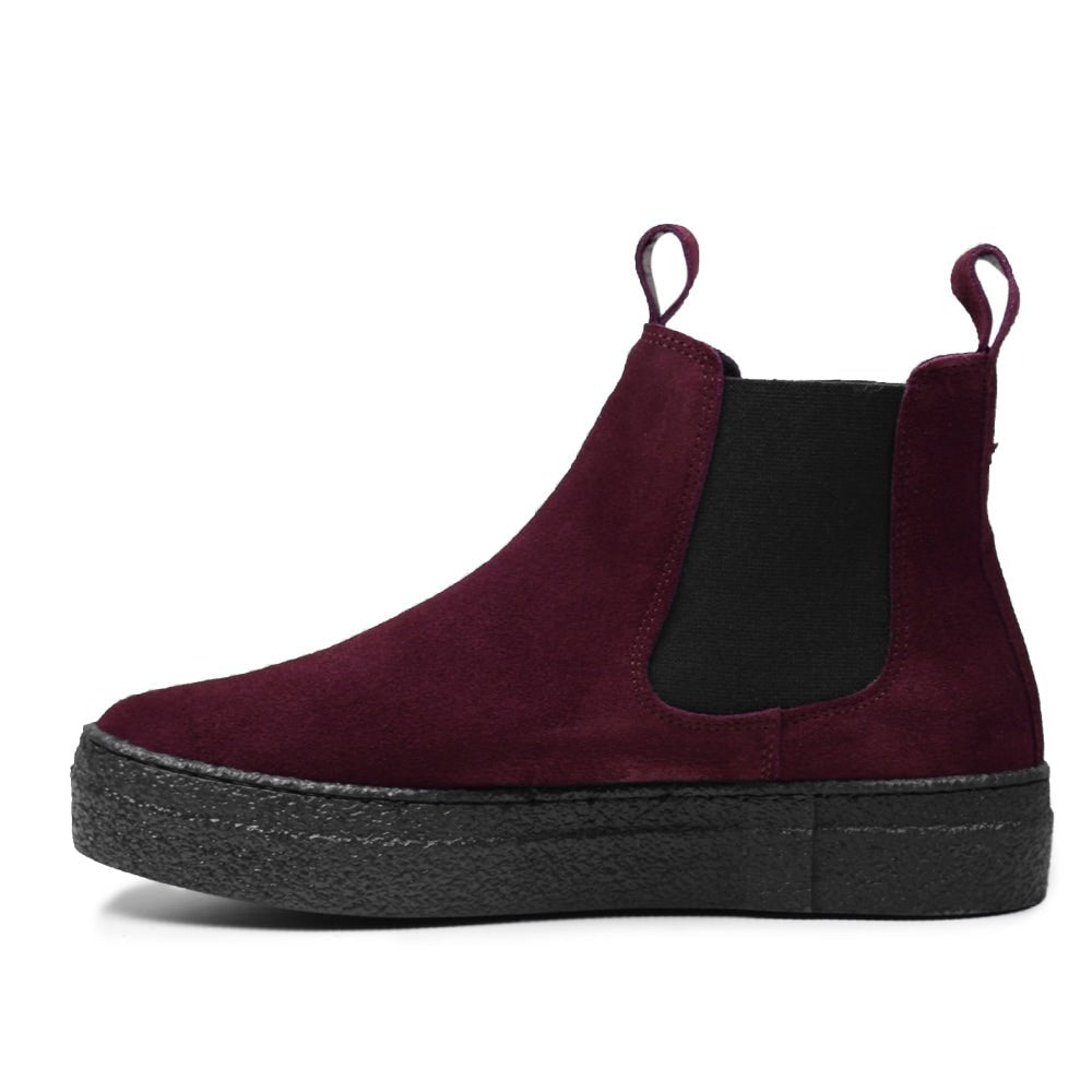 Minfot Chelsea Boots Visby Mocka Bordeaux