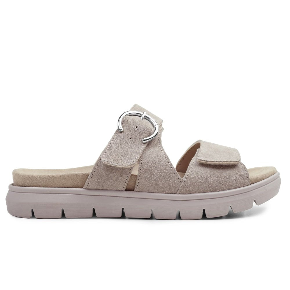 Produktbild 3 - Minfot Abby Sandaler med Kardborre Taupe