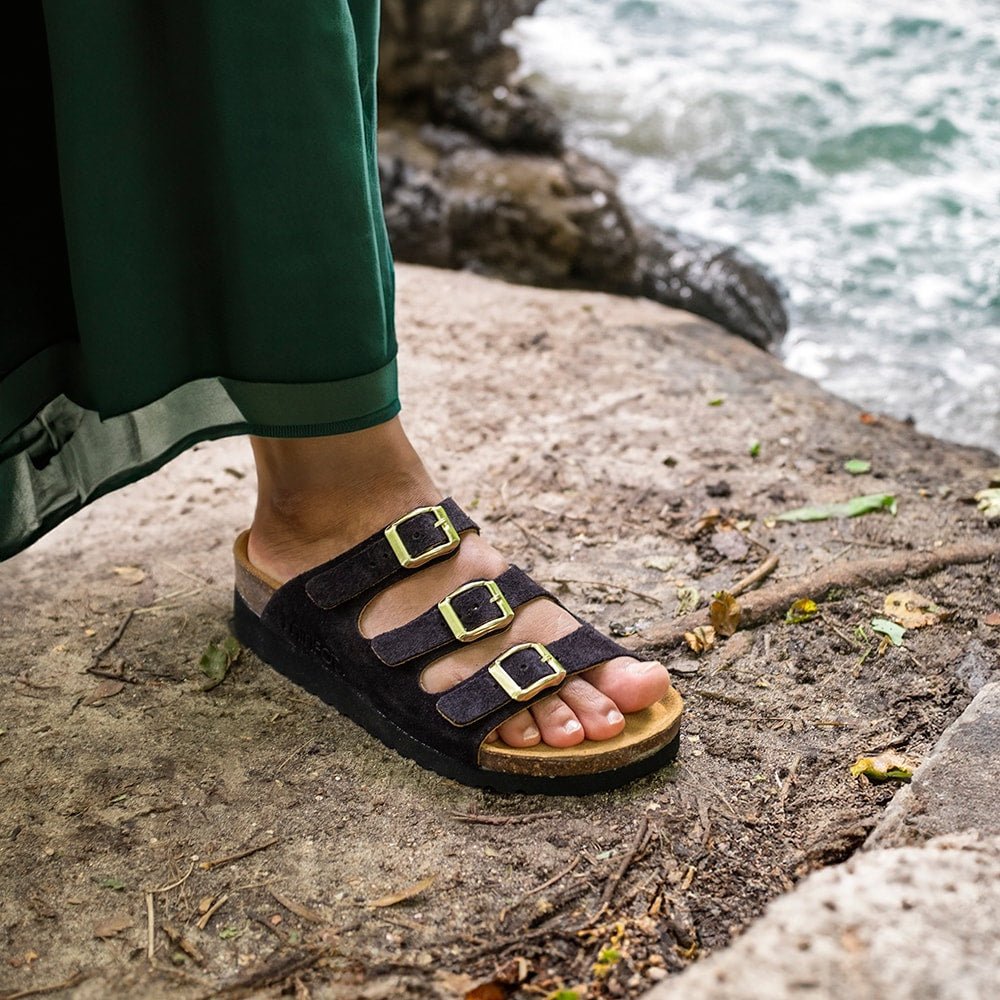 Produktbild 2 - Minfot Sandal Mjuk Bio Svart Mocka