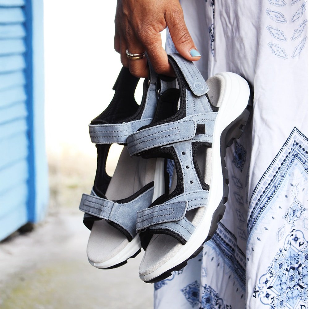 Produktbild 16 - Minfot Sandaler Sandhamn Dam Mocka Duvblå