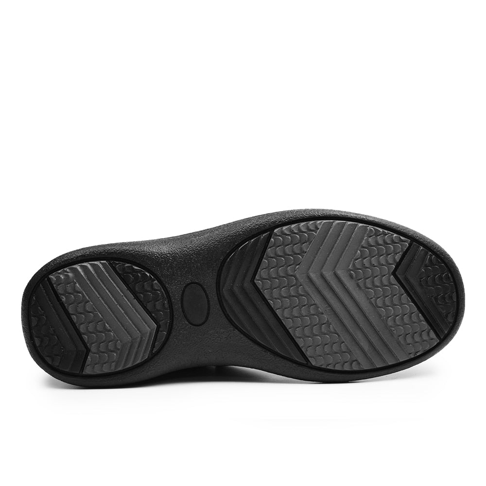 Minfot Arthur Breda Skor Kardborre Stretch Skinn Svart