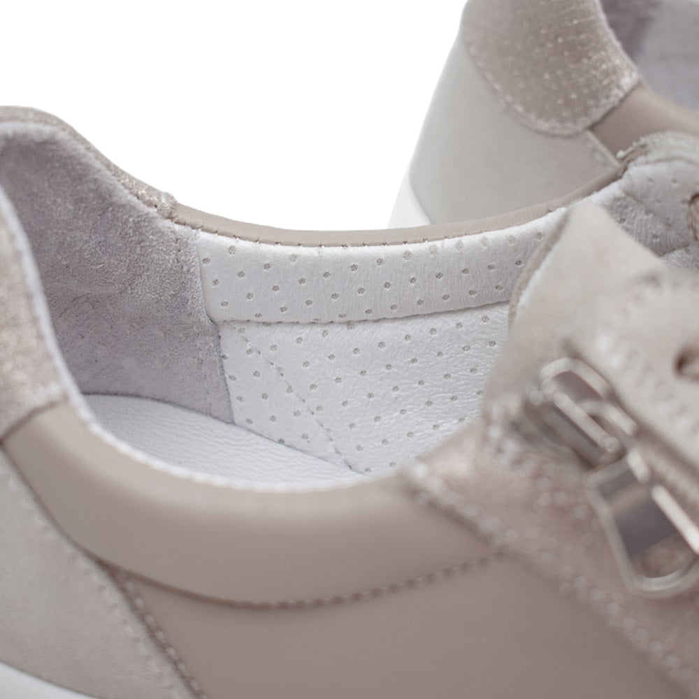 RESALE Minfot Way Sneaker Bred Stretch Zip Beige