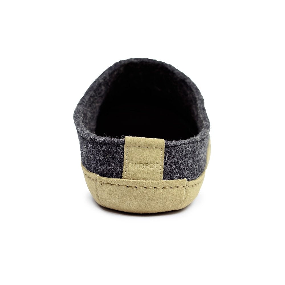 Minfot Ulltofflor Arild Fotbädd Fårskinn Mörkgrå