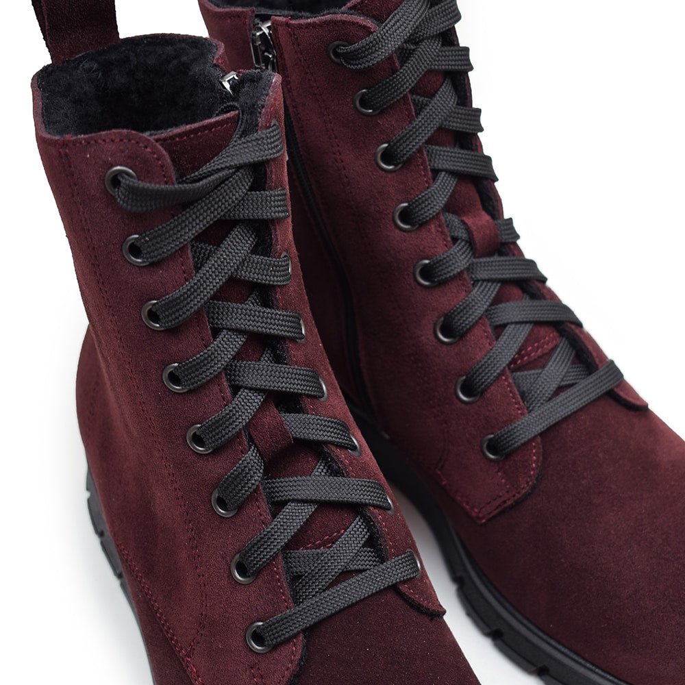 Produktbild 10 - Minfot Aaltonen Vinterkängor Grip+ Zip Kiitos Mocka Ull Bordeaux