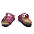 Minfot Lo Biosandaler Dam Skinn Anatomisk 3-remmar Fuxia