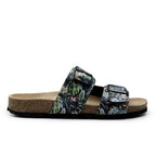 Minfot Softstep Sandaler Dam Biosandal 2-remmar Tropical Glow Svart