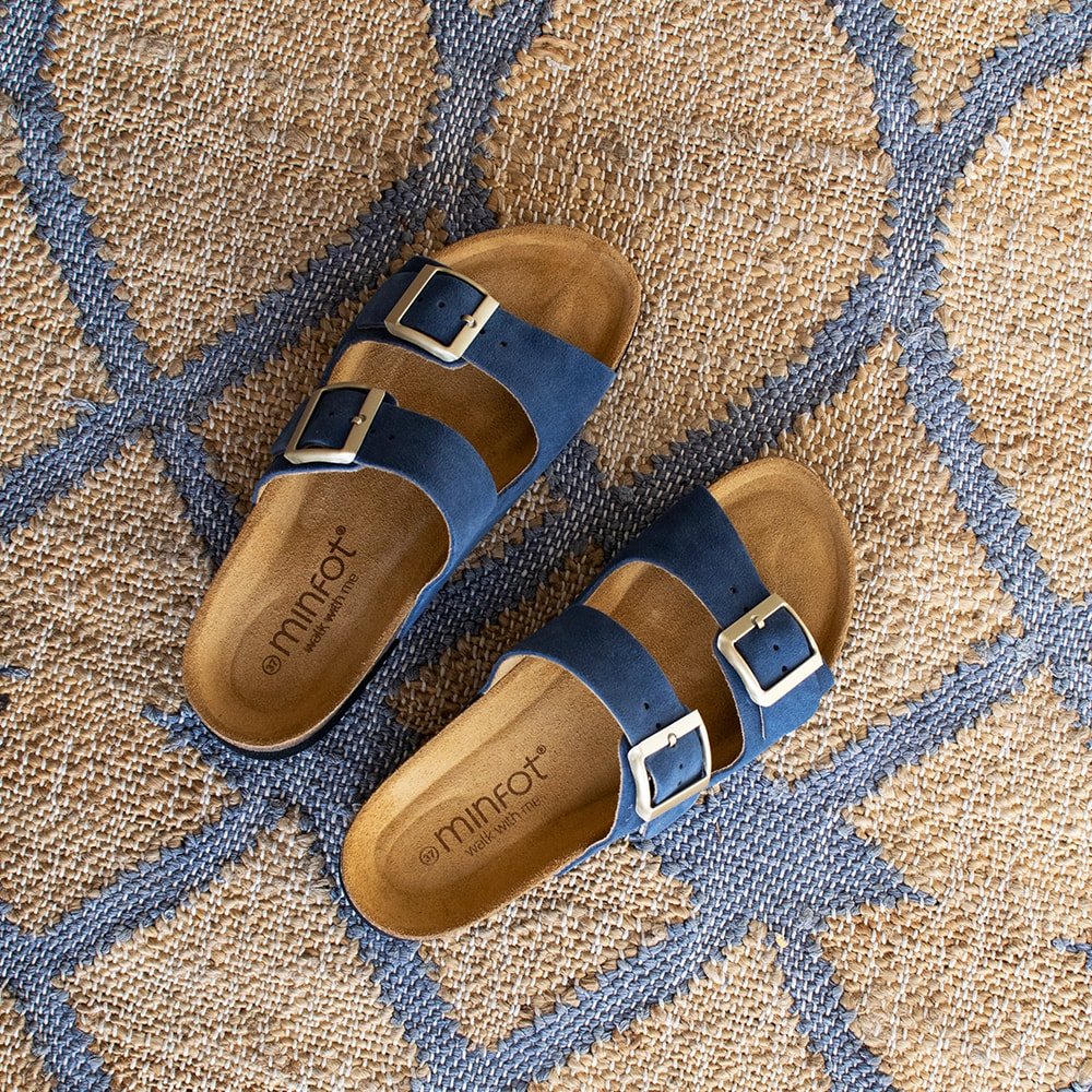 Minfot Sandaler Mjuk Bio Moa Mocka Blå