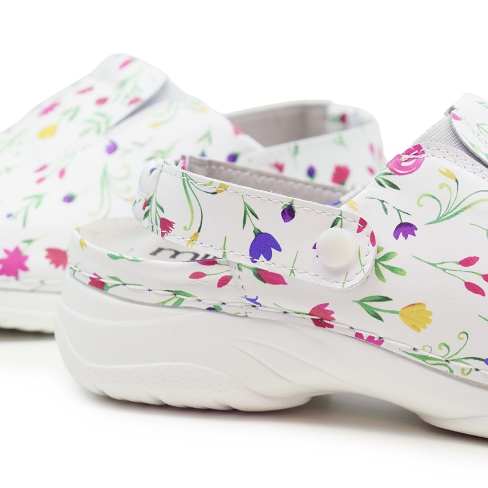 Minfot Arbetsskor Mjuk Toffel Blommig