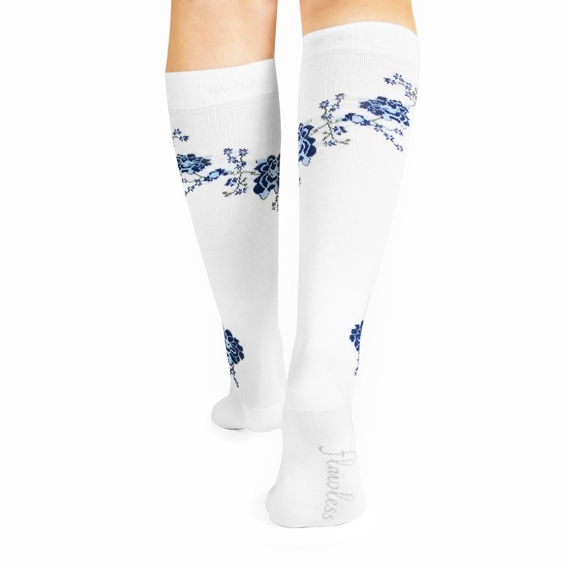 Produktbild 6 - blommiga-stodstrumpor-minfot-flawless-walk-colibri