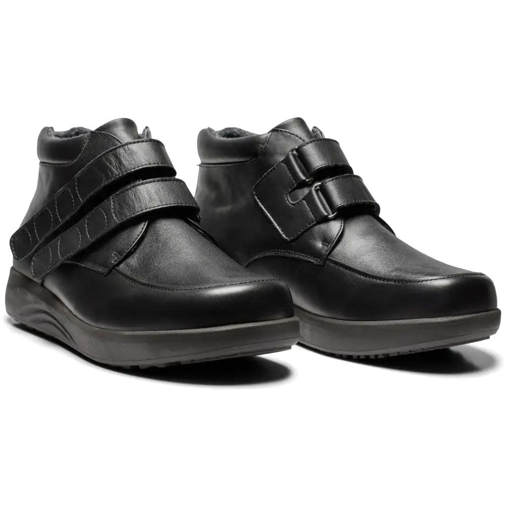 New Feet Albert Extra Breda Skor Stretch Kardborre Svart