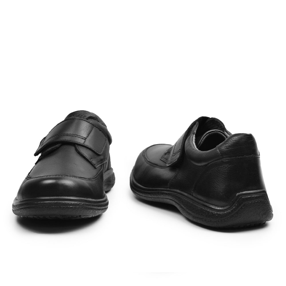 Produktbild 9 - Minfot Arthur Breda Skor Kardborre Stretch Skinn Svart