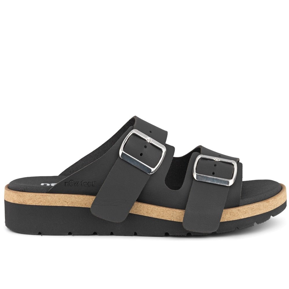 New Feet Sigrid Breda Sandaler Microfiber Dam Svart