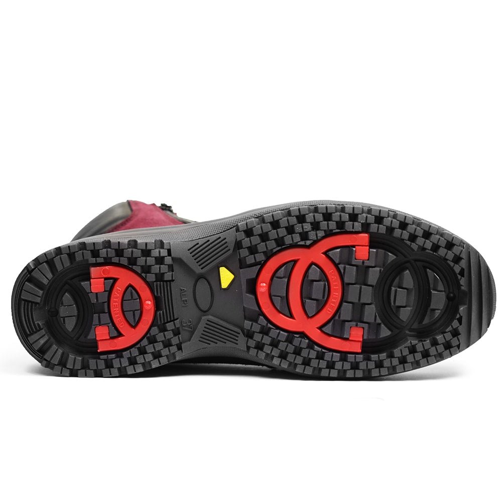 Minfot Dubbskor Boden Mocka Ull Bordeaux