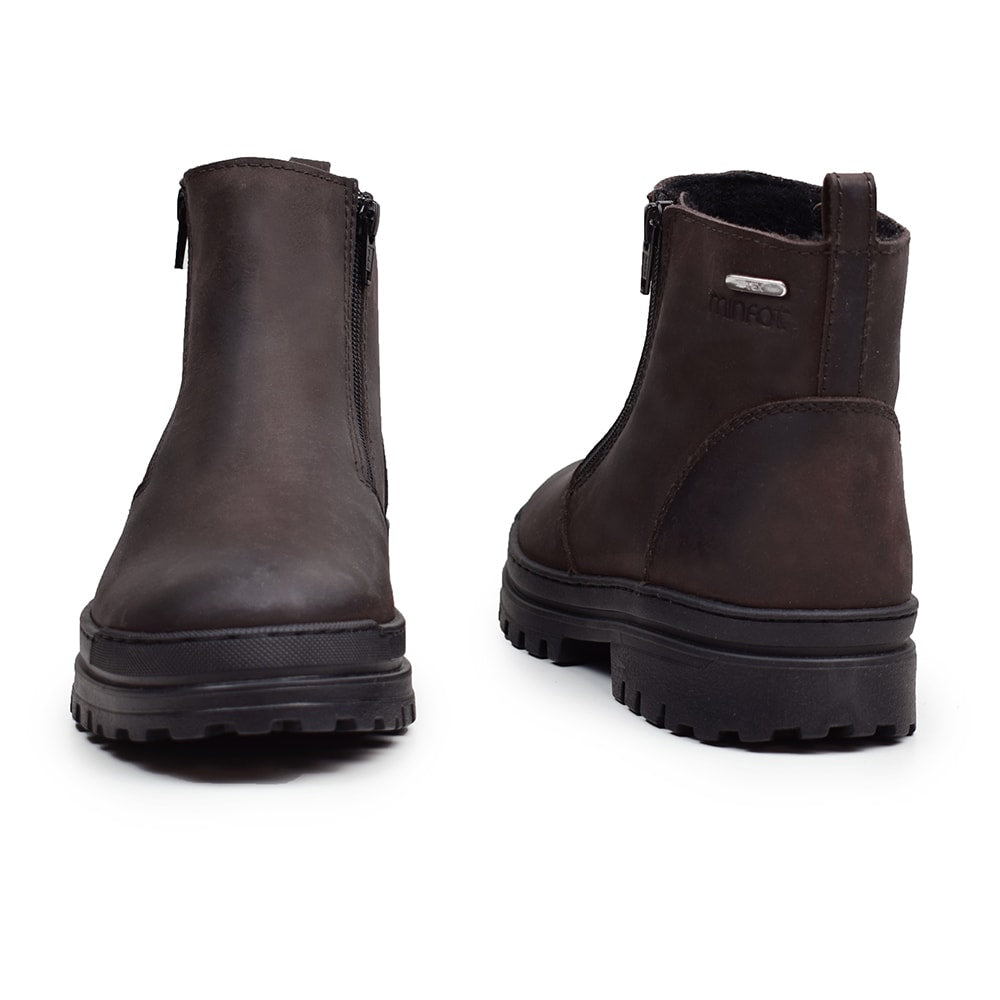 Minfot Dubbskor Haga Skinn Ull Brun