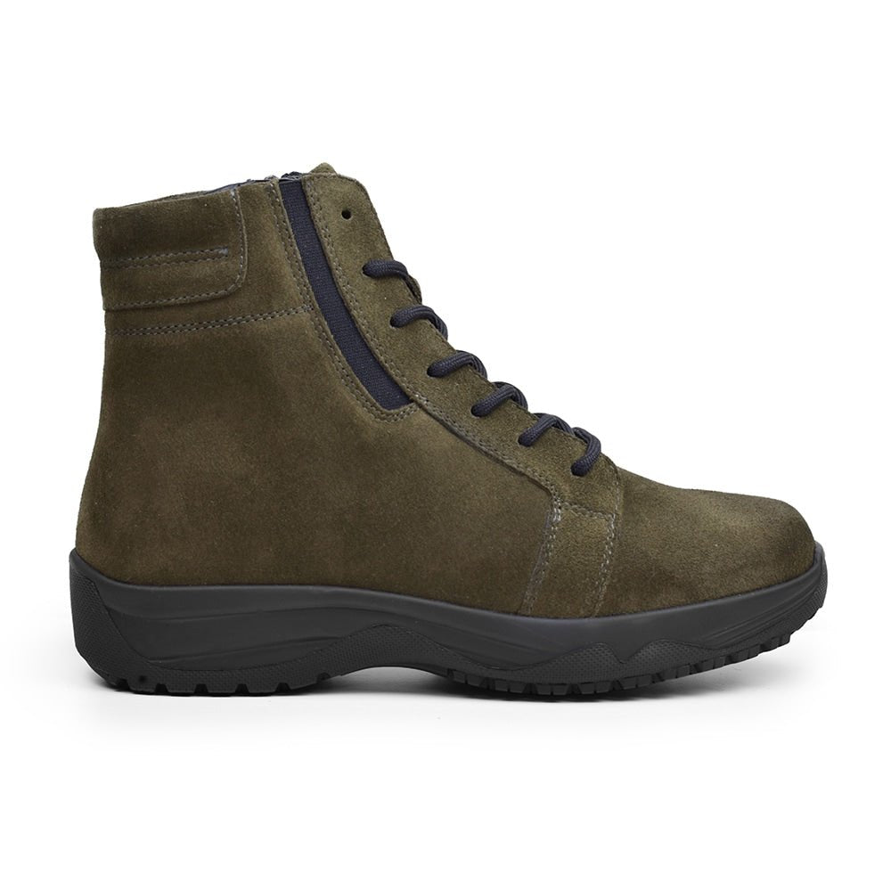 Minfot Dubbskor Lima Mocka Ull Mörkgrön