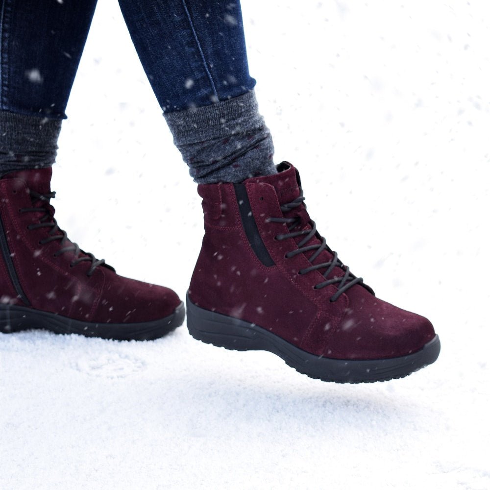 Produktbild 11 - Minfot Dubbskor Lima Mocka Ull Bordeaux