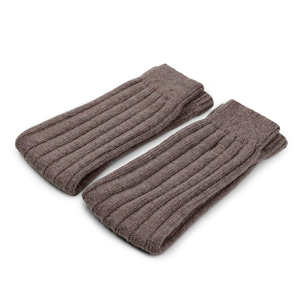 Minfot Benvärmare Ull Brun Melange 1-pack