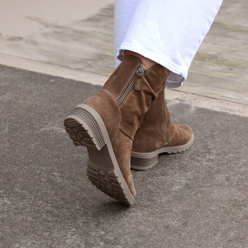 Minfot Jolie Boots med Gummiklack Zip Aquastop-TEX Stone