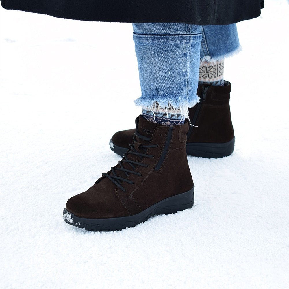 Minfot Dubbskor Lima Mocka Ull Brun