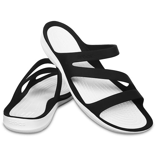 Crocs Womens Swiftwater Sandal Black White