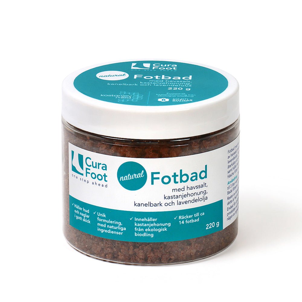 CuraFoot Natural Fotbad med havssalt 220 g