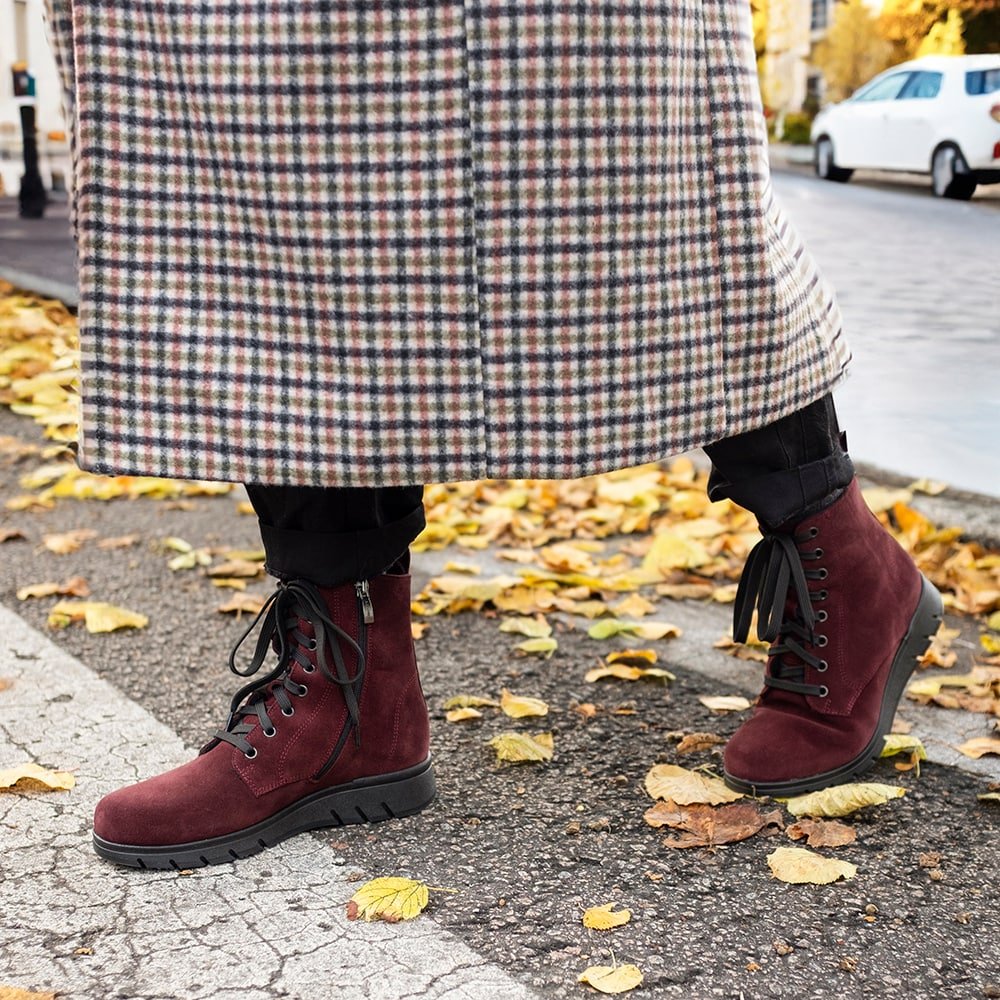 Produktbild 12 - Minfot Aaltonen Vinterkängor Grip+ Zip Kiitos Mocka Ull Bordeaux