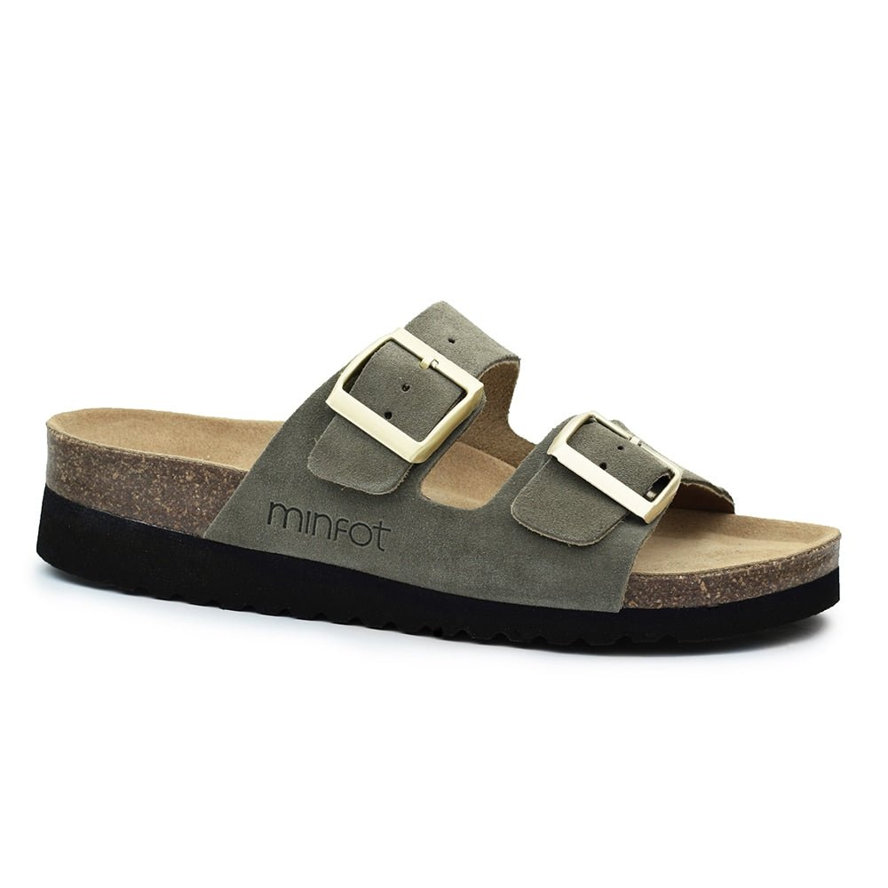 Minfot Sandaler Mjuk Bio Moa Mocka Olivgrön