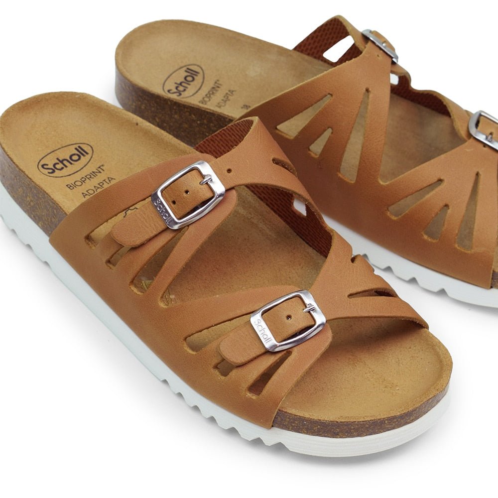 Scholl Sandaler Bioprint Ystad Dam Cognac