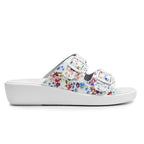 Minfot Massage Sandaler Blommig Vit