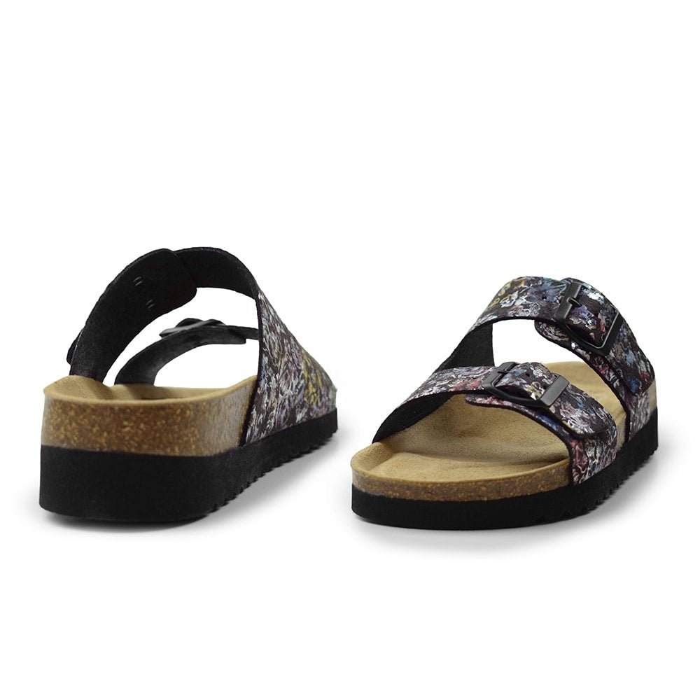 Minfot Sandaler Mjuk Bio Tropical Flowers Svart