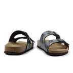 Minfot Softstep Sandaler Dam Biosandal 2-remmar Tropical Glow Svart