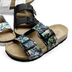 Minfot Softstep Sandaler Dam Biosandal 2-remmar Tropical Glow Svart