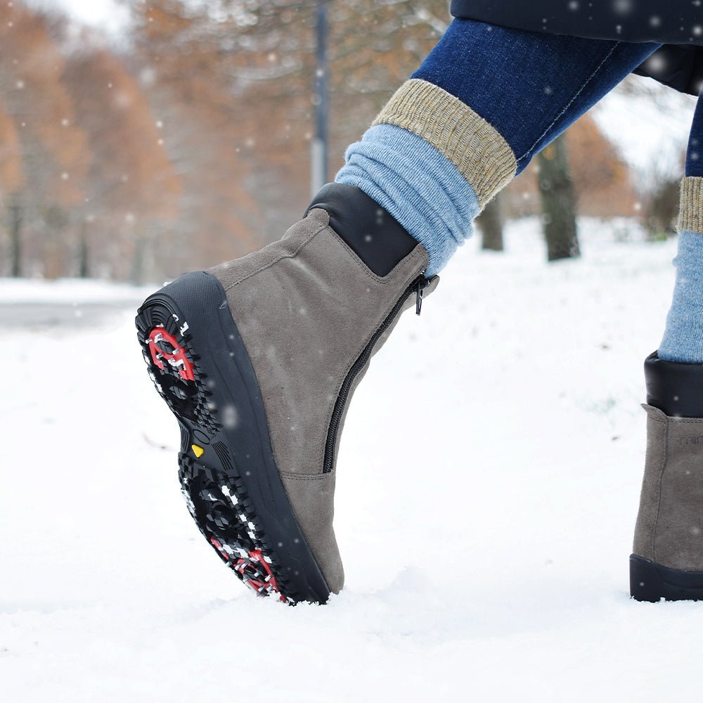 Minfot Dubbskor Boden Mocka Ull Taupe